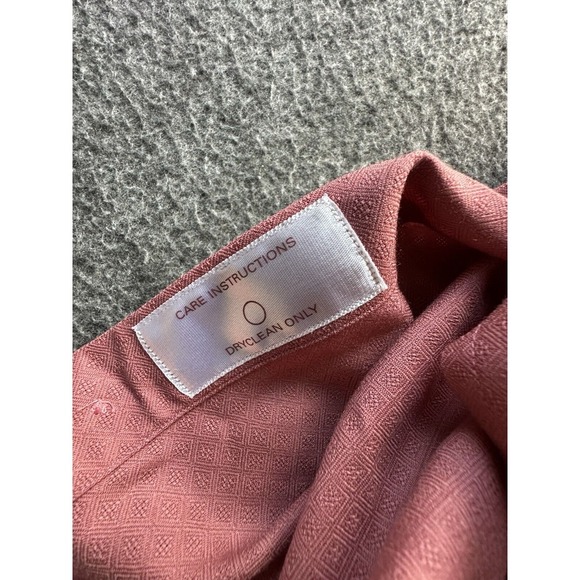 RTK Shirt Mens 17-35 Mauve Checkered Button Down Long‎ Sleeve Pure Wool Pocket - Picture 9 of 12